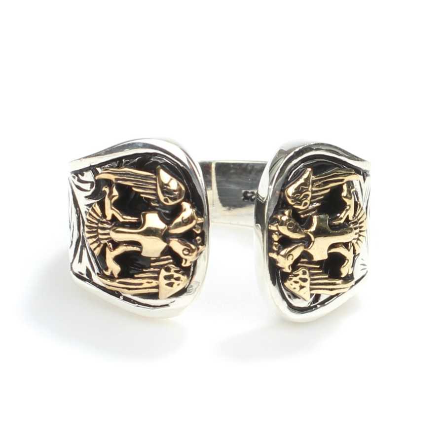 Professional Sterling Silver Double Eagle Men's Ring