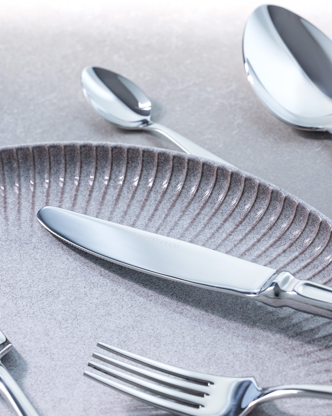 Stainless Steel 84-Piece Flatware Set - Classic Silver Design