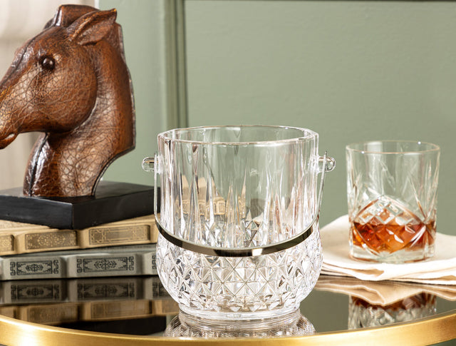 Stylish Glass Ice Bucket - For Modern Entertaining & Drinks