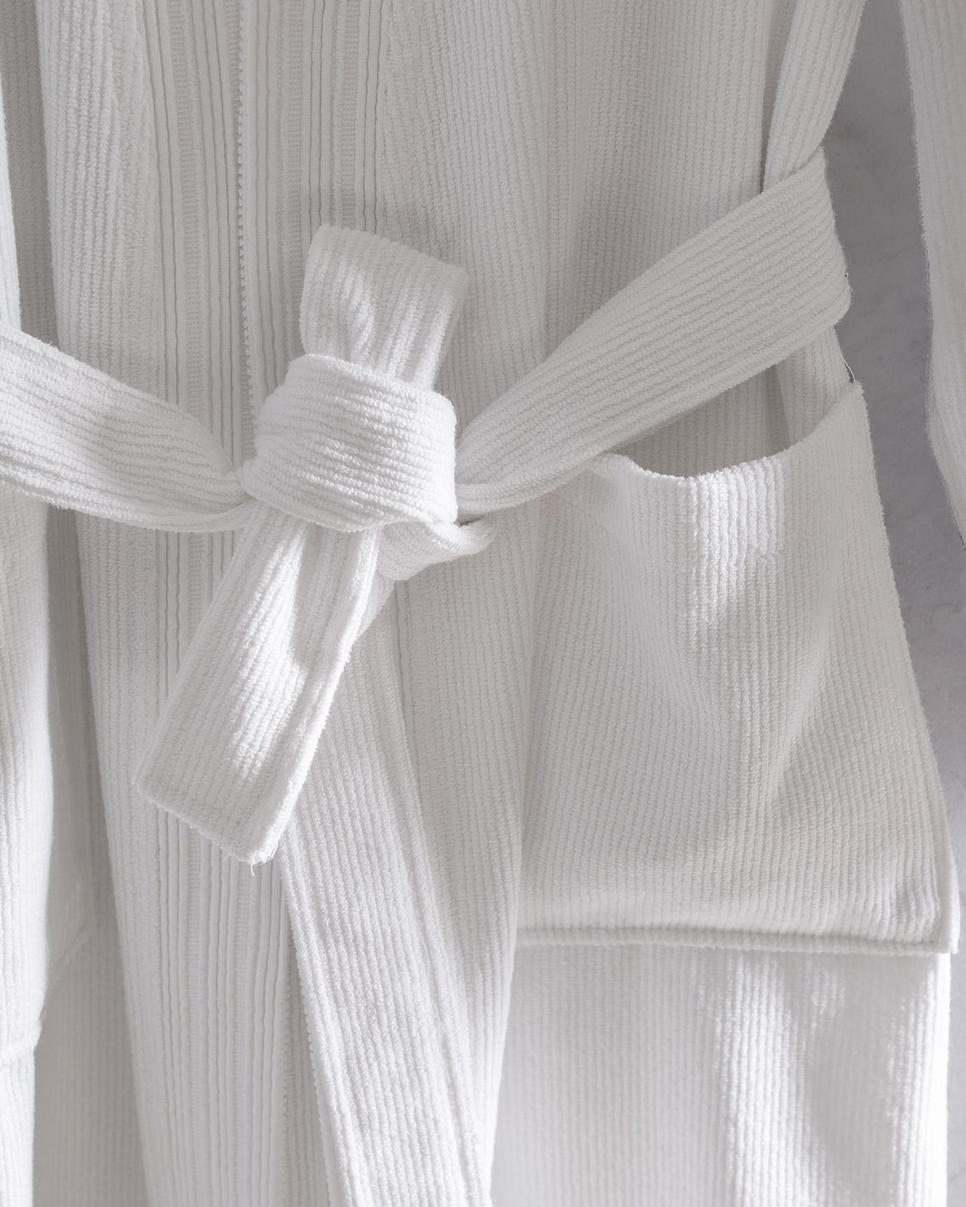 100% Cotton Kimono Bathrobe - Striped Unisex Hotel Collection