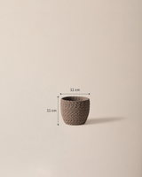 Dolly Decorative Plant Pot - Taupe - 11 cm Indoor Flower Planter