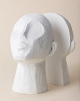 White Resin Bookend - Lucian Sculptural Home Decor Accent