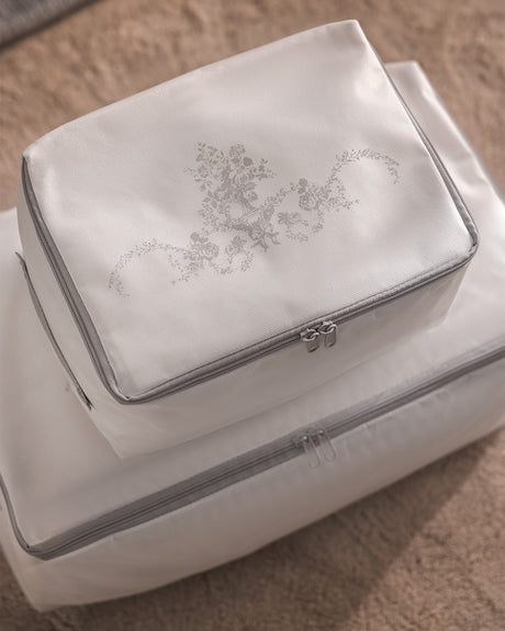 Polypropylene Storage Organizers - Floral Pattern 2-Piece Set