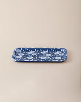Durable Plastic Serving Tray - Modern Blue Vista Pattern for Stylish Hosting