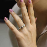 925 Sterling Silver Double Ball Ring - Elegant Fancy Design