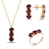 Elegant Jewelry Set - Modern Three-Element Horizontal Design
