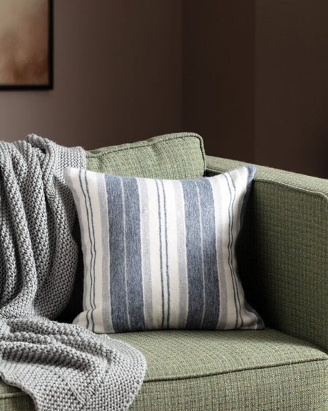 Premium Polyamide-Acrylic Blend Cushion Cover - Grey & Indigo Style