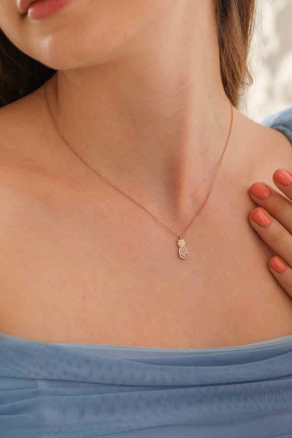 Premium Sterling Silver Pineapple Pendant Necklace