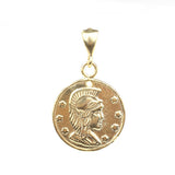 925 Sterling Silver Ancient Roman Soldier Medallion Pendant