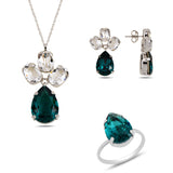 Sparkling Floral Jewelry Set - Dazzling Pera Collection Design