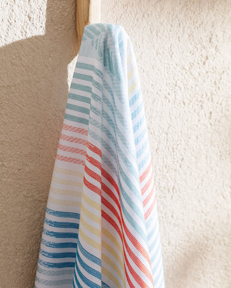 Soft Cotton-Blend Beach Towel - Sorel Vibrant Colorful Design