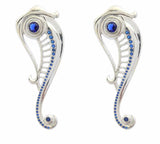 Premium 925 Sterling Silver Poseidon Horse Earring