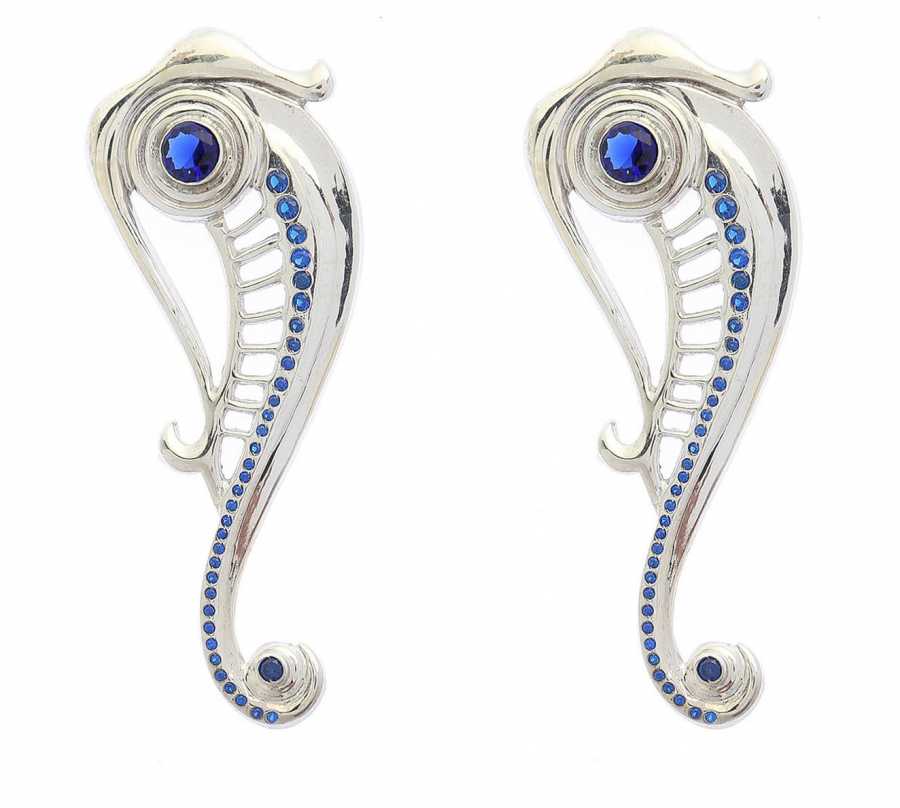 Premium 925 Sterling Silver Poseidon Horse Earring