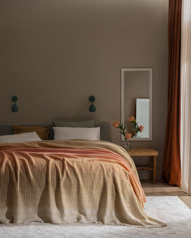 100% Cotton Double Bedspread - Soft Weave Comfort