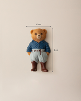 Durable Resin Decorative Magnet - Emma Bear Navy/Grey Design