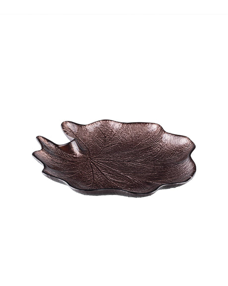 Glass Decorative Plate - Elegant Lotus Motif Design