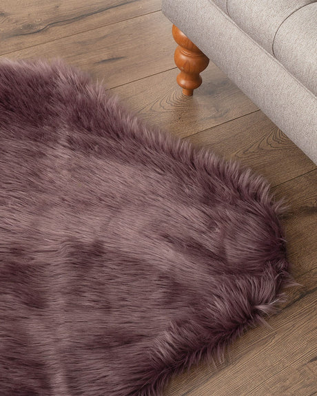 Acrylic Blend Faux Sheepskin Rug - Plush & Cozy Accent