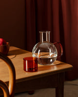 Heat-Resistant Borosilicate Glass Carafe - Amber with Ergonomic Handle