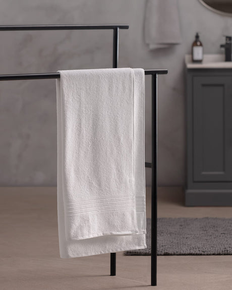100% Cotton Bath Towel - Stripe Textured Hotel Collection