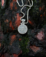 Collier pendentif en argent sterling avec sceau de Salomon rotatif - Sagesse & Protection