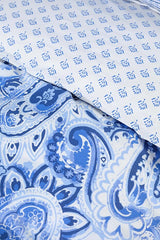Bellance Blue 100% Cotton Double Duvet Cover Set