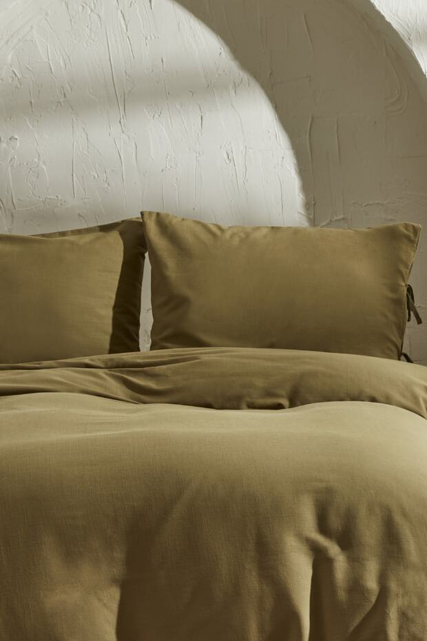 4 Element Double Duvet Cover Set - 100% Cotton Khaki