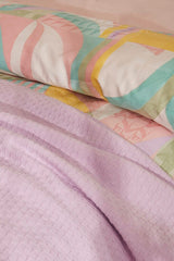 Pine Double Duvet Cover & Quilt Set - 100% Cotton Lilac