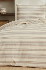 Tahara Single Duvet Cover Set - 100% Cotton Beige