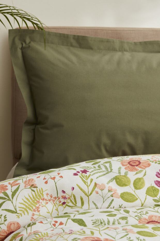 Single Floral Quilt Set - 160x220 cm, 100% Cotton