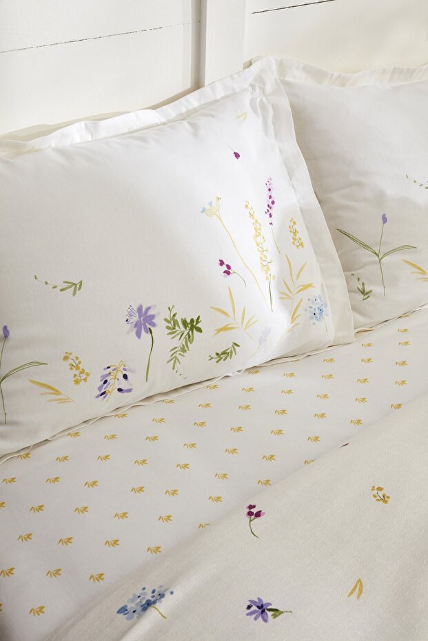 Jody Double Floral Pique Bed Set - 100% Cotton