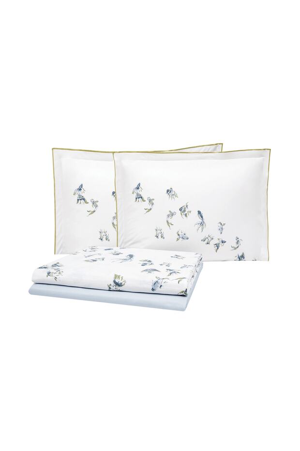 Betta Double Pique Set - 100% Cotton Marine Fish Print