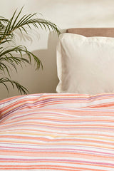 Montre Double Peştemal Pike - Orange Striped Blanket 180x220cm
