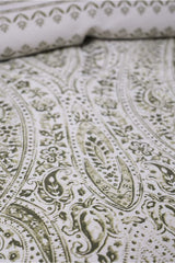 Della 100% bomuld grøn dobbelt piqué sengetøjssæt 200x220 cm