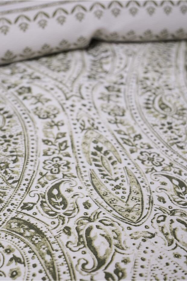 Della 100% bomuld grøn dobbelt piqué sengetøjssæt 200x220 cm