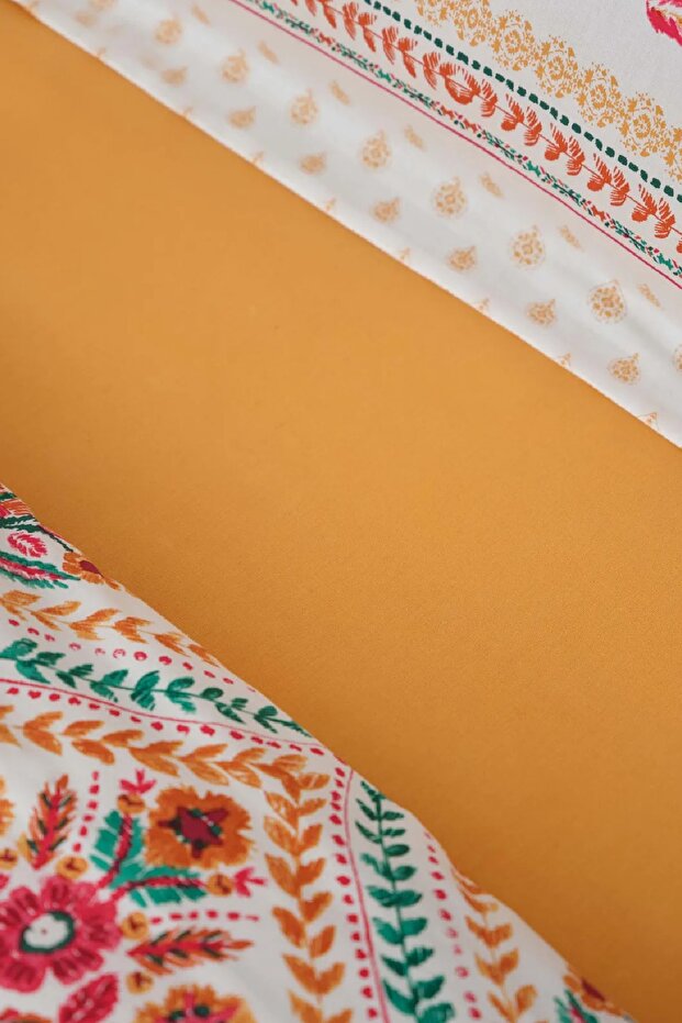 Carmenta Double Duvet Cover Set - 100% Cotton Floral