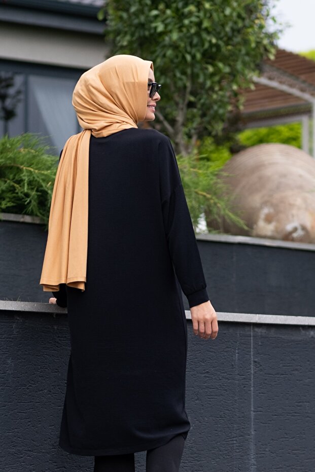 Hijab Pratico in Viscosa Pronto da Indossare - Senape ()