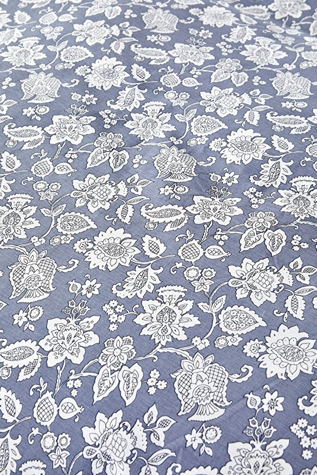 Celerina Blue 100% Cotton Single Duvet Cover Set