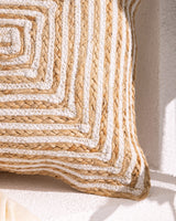 Natural Jute Decorative Pillow Cover - Trocadero Style