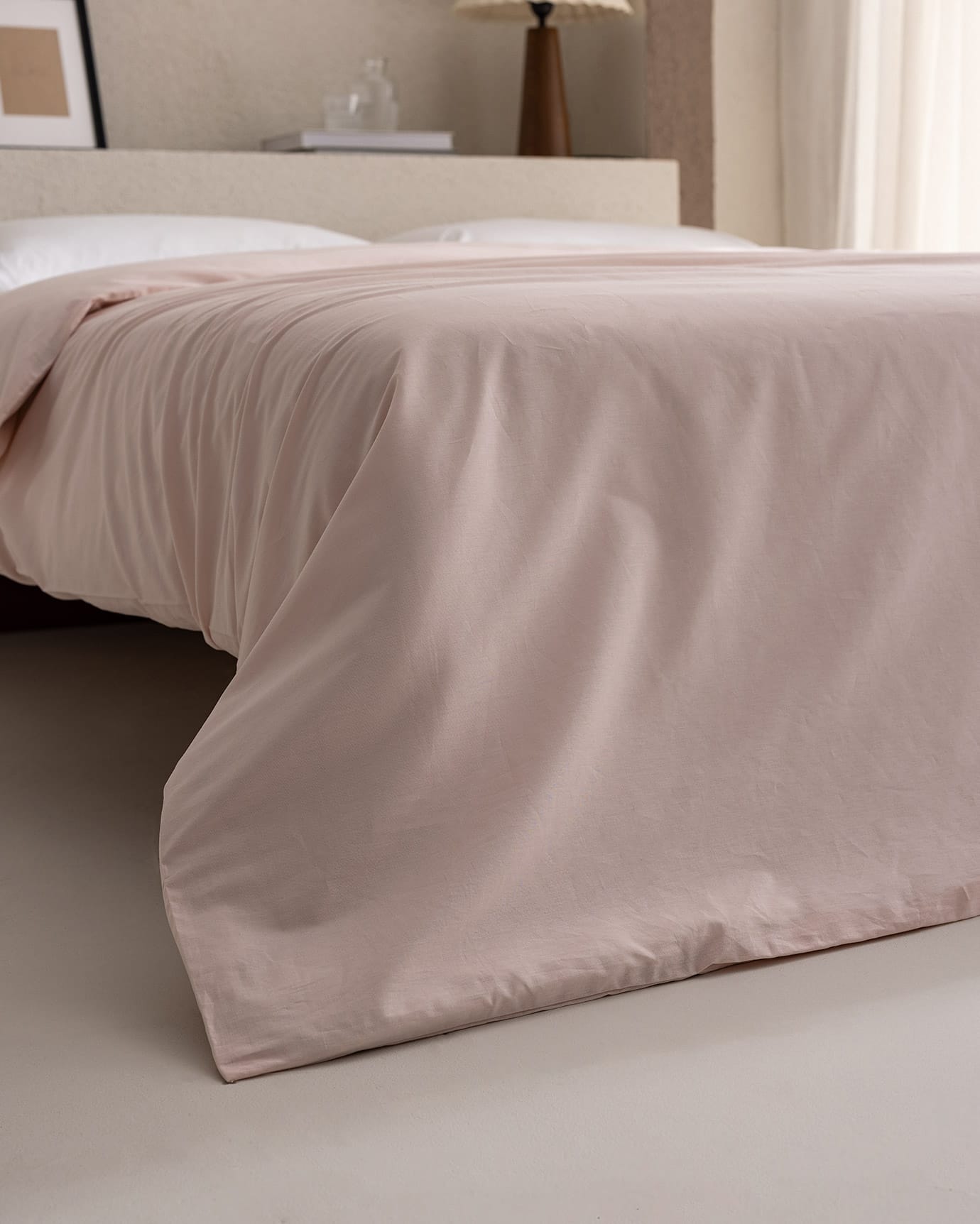 Manon King Size 100% Cotton Ranforce Duvet Cover - Powder Pink