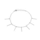 Pulsera de Flecos de Plata Esterlina Premium