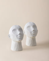 White Resin Bookend - Lucian Sculptural Home Decor Accent