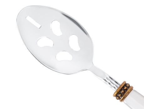 Ceramic Handle Stainless Steel Serving Spoon - Dreamy Blue Pattern