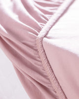 Valeria 100% Cotton Double Fitted Jersey Sheet - Dusty Rose