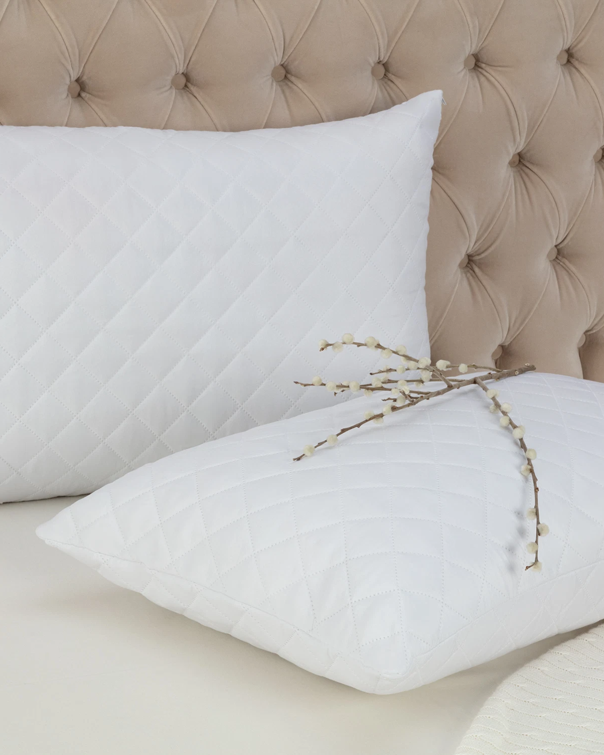 2-Pack Quilted Pillow Protectors - Soft & Breathable Pillow Covers