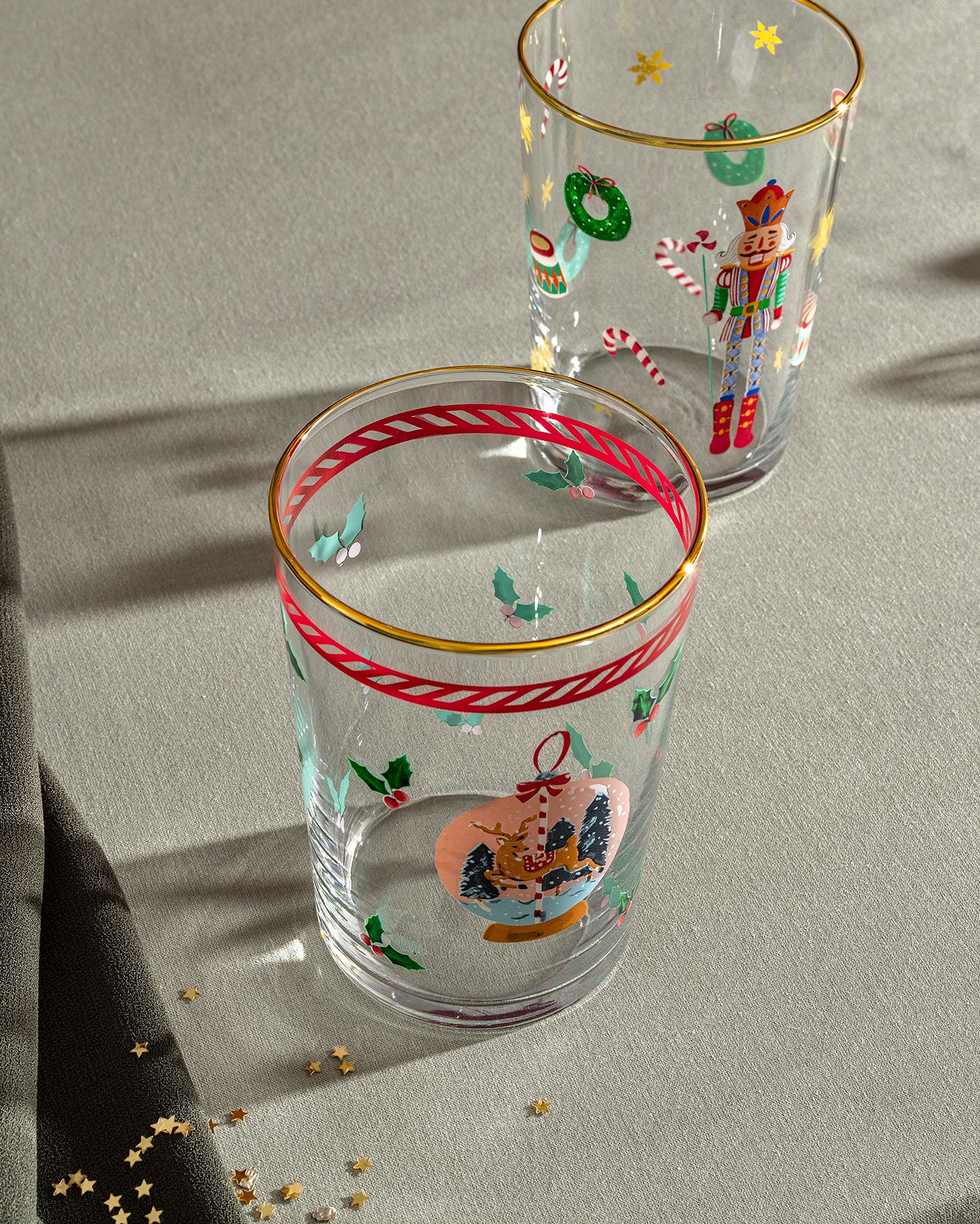 Clear Glass 4-Piece Beverage Set - Luminous Everyday Elegance