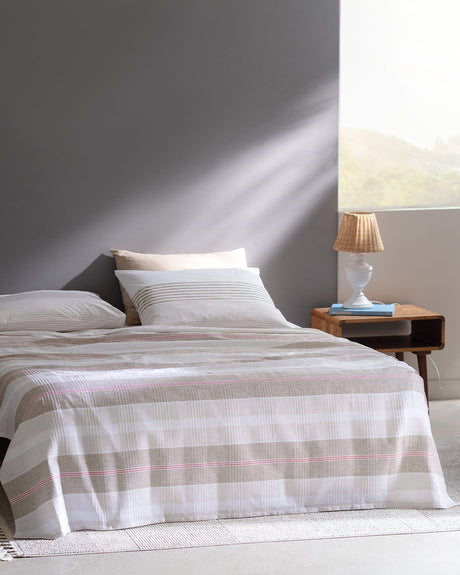 Henri Double Cotton Printed Bedspread Set