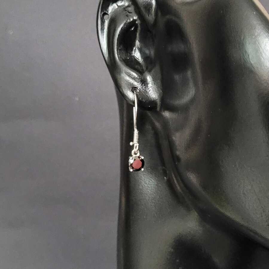 Premium 925 Sterling Silver Round Onyx Earrings