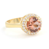 925 Sterling Silver Round Zultanite Ring with Zircon Accents