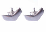 Sterling Silver Tiny Chevron Stud Earrings - Minimalist