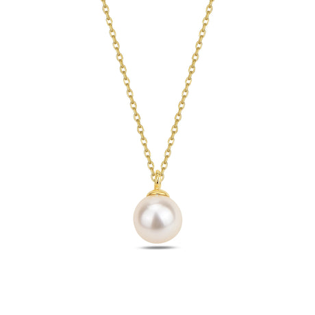 Freshwater Pearl Pendant Necklace - Classic Sterling Silver Design